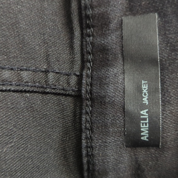 KUT from the Kloth Amelia Denim Jacket Black Wash Size M - Picture 2 of 8